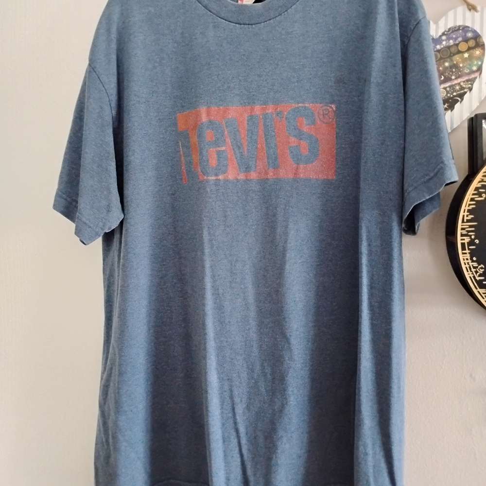 Levi's Vintage Red Logo on Blue Tee